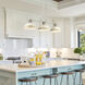Kinsley 3 Light 38.88 inch Aged Galvanized Steel Linear Pendant Ceiling Light in Antique Ivory